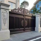 铝合金大院门农村自建房屋电动户外别墅双开铝艺花园入口庭院铁门