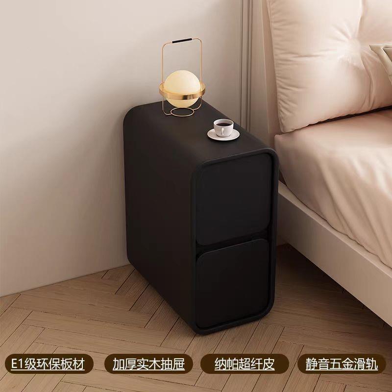油床头柜室轻奢约现代实木床简边柜小KFC型超窄家用迷你卧奶收纳
