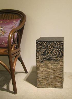 正品心摆坊地中式石柱云纹展示匠柱仿古落件客厅玄关庭院复古装饰