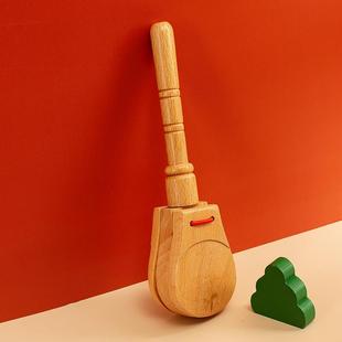 高档木质响板柄奥尔早教乐玩具儿音童打击乐器哒哒带舞板专业枣夫