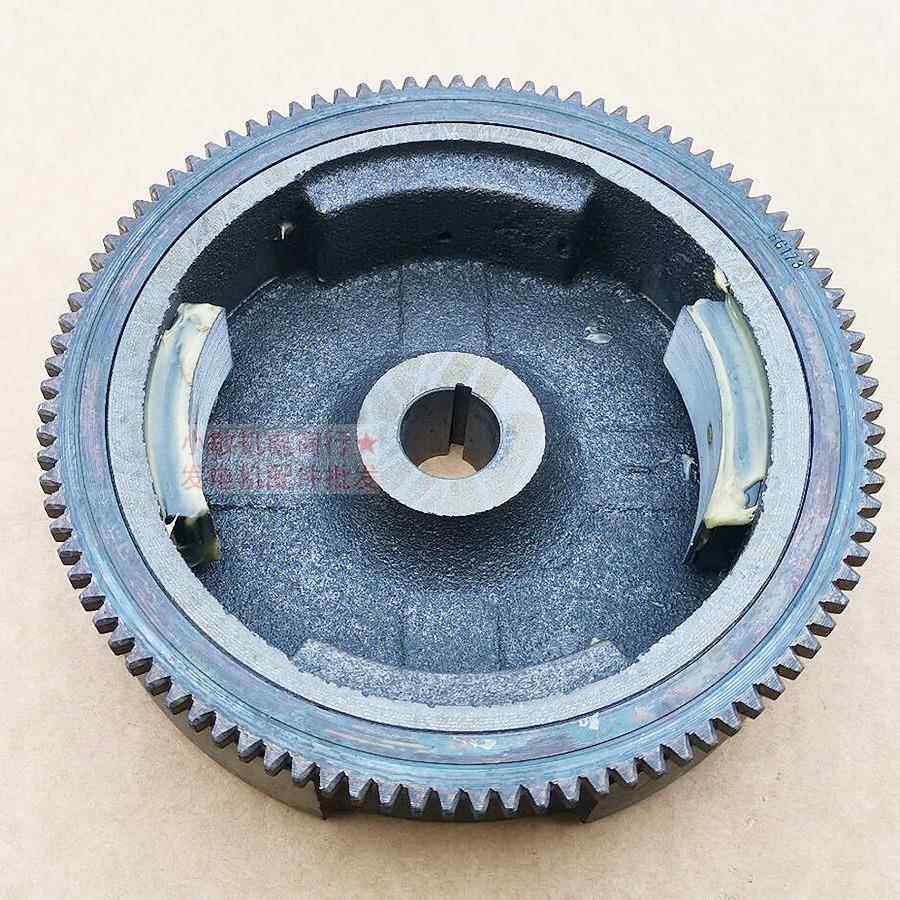 汽油发电机配件GX240GX270水泵开沟机173F177F手电启动磁飞轮