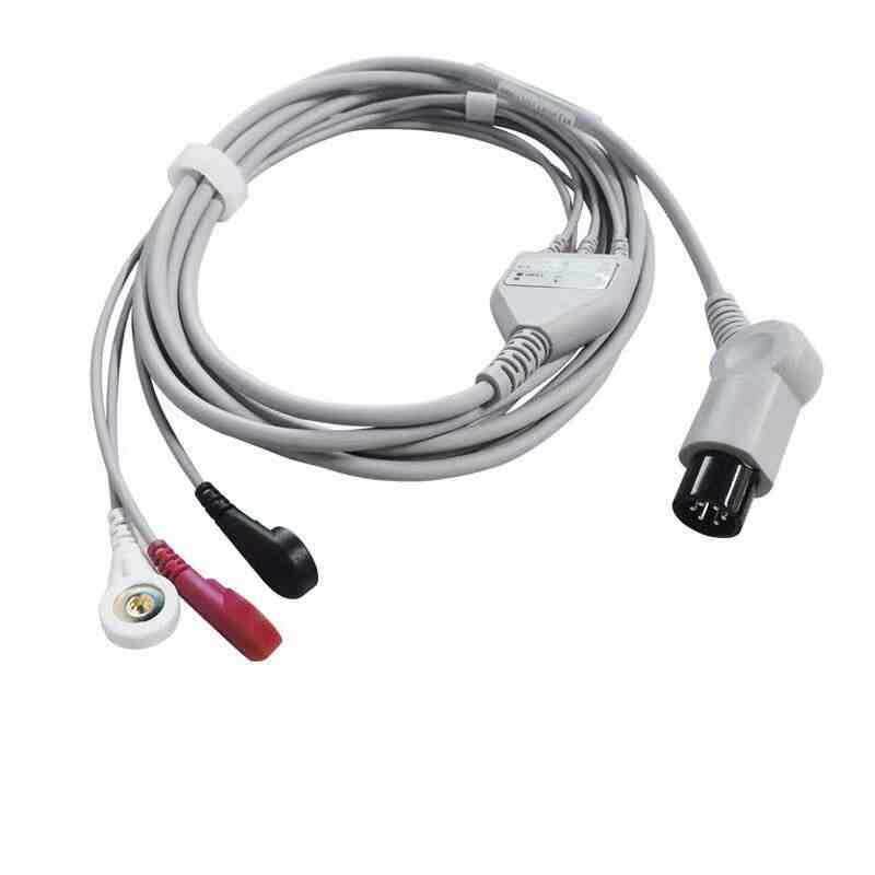 兼容迈瑞PM9000 PM8000 MEC1000 监护仪心电导联线一体3导连接线