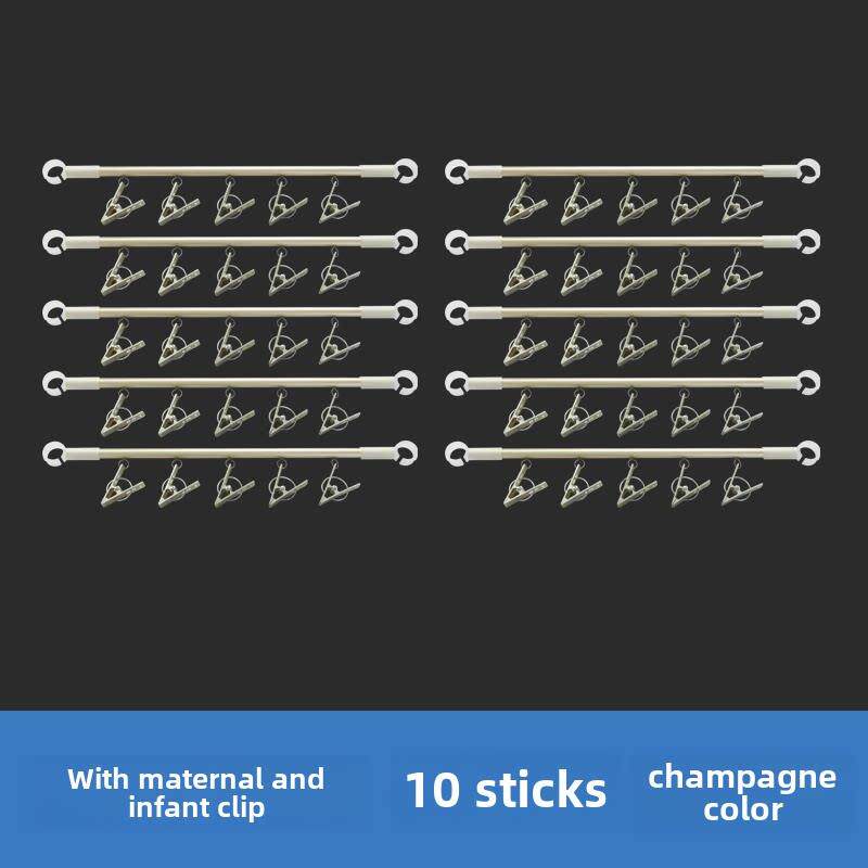 电动晾衣架横杆配件无冲孔家庭阳台遥控可调晾衣架母亲和婴儿夹烘