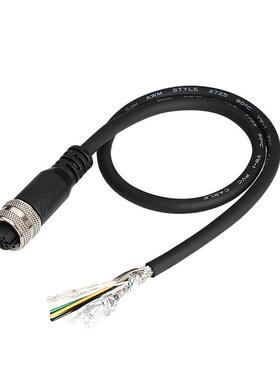 M12A型编码线5孔母头5芯编码线 DOL-1205-G05M线缆兼容德国西克
