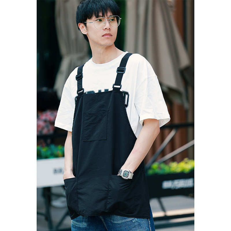 男女罩衣宠物工作服logo服务员餐饮印字工装咖啡厅专用理发师围裙