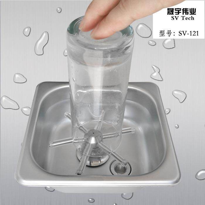 水池洗杯器奶缸冲洗槽小号304不锈钢洗缸器SV-121阀芯方便清洗