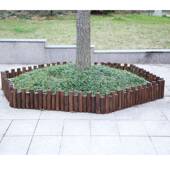 庭户外防腐木栅栏小篱圆笆阳台栏花园120花坛装 饰碳院化木桩木围