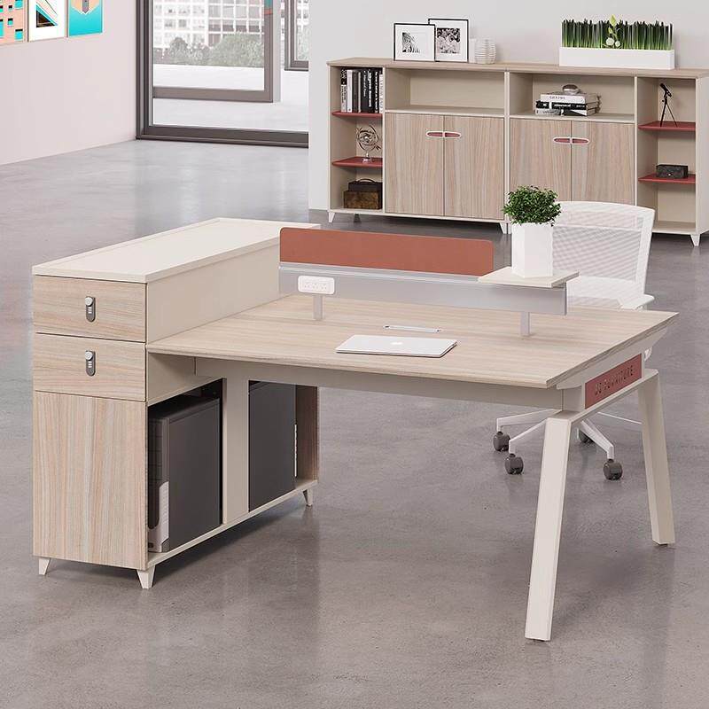 哇噢永远家具办公桌职员桌2人位财务室职工带侧柜卡位员工桌椅组