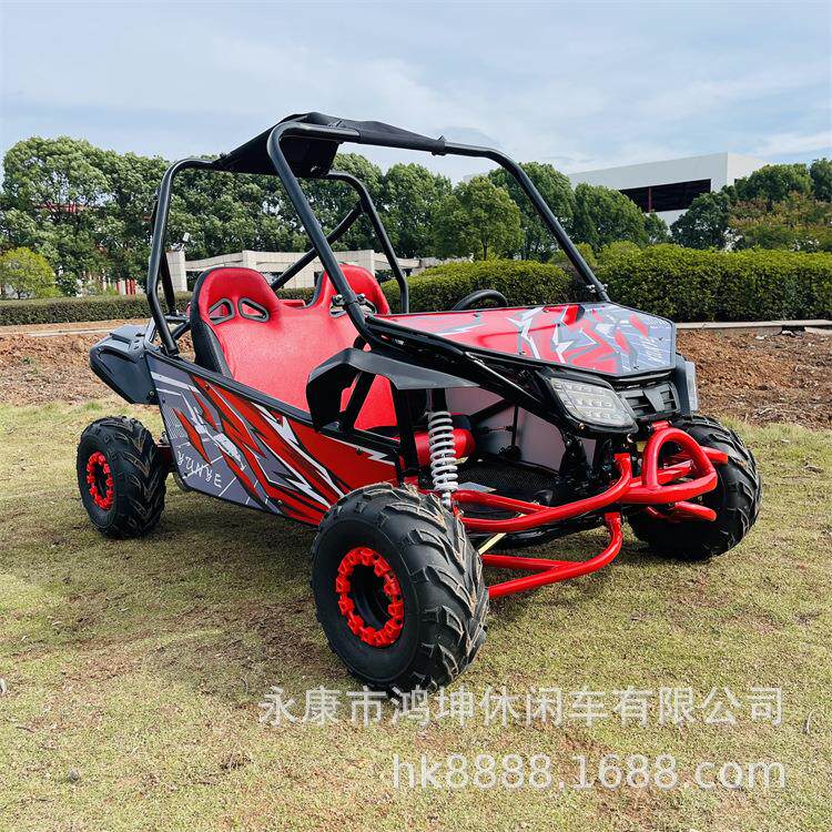 新款儿童山地越野卡丁车四轮全地形UTV汽油电动农夫车沙滩漂移车