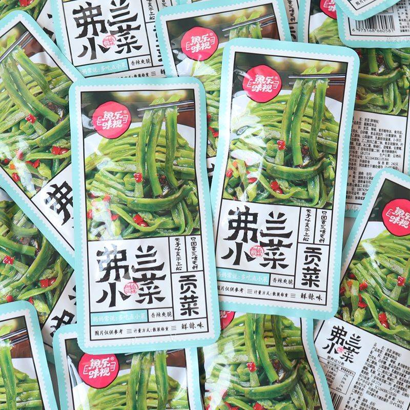 鱼乐味视弗兰小菜贡菜秋葵香辣脆爽麻辣素食蔬菜下饭菜吃粥配菜