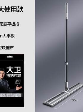 大.卫拖把免手洗拖把平板拖把60cm加长加大2布加厚P16超大尺寸