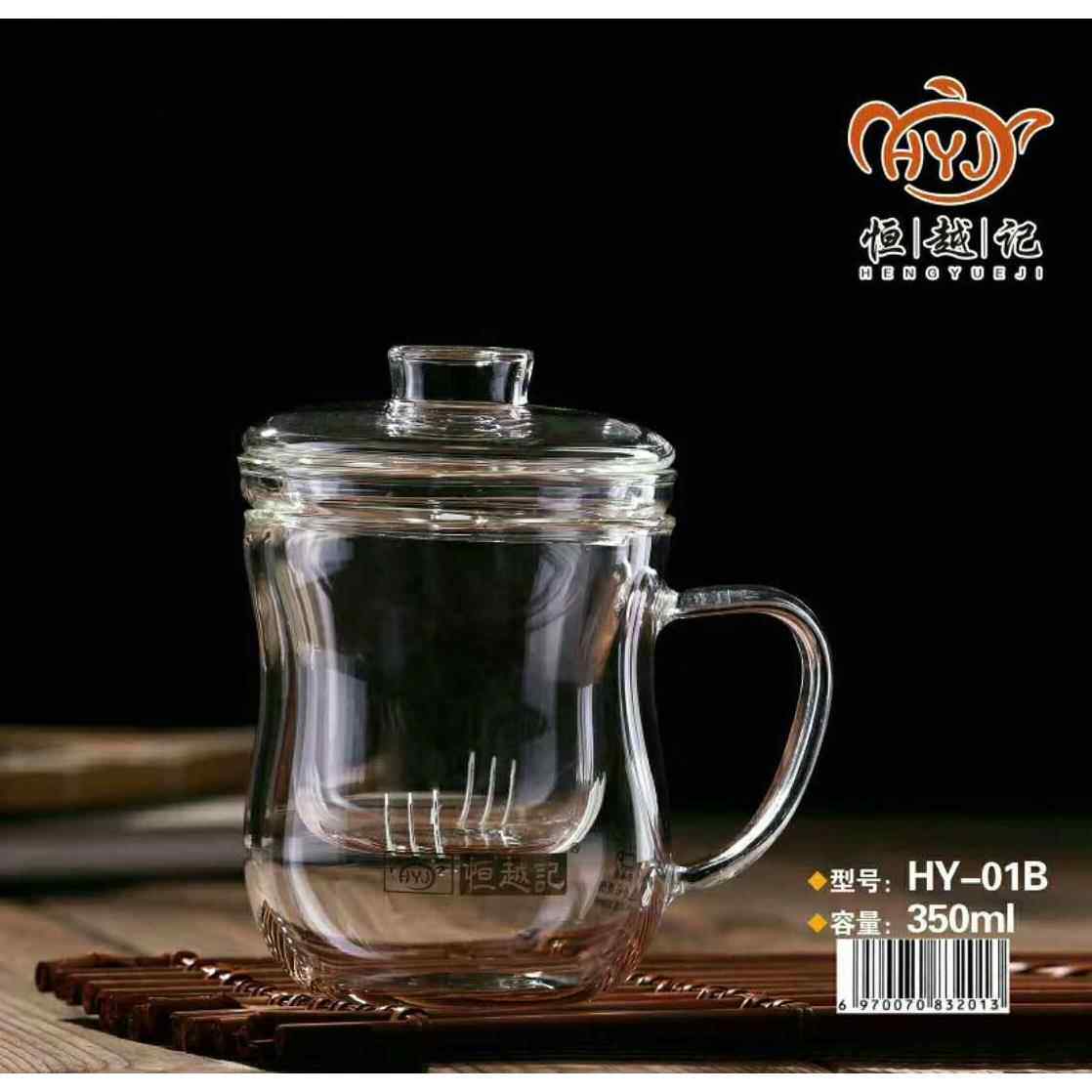 恒越记加厚三件杯竹节玻璃杯高硼硅玻璃花茶绿茶草茶杯玻璃壶包邮
