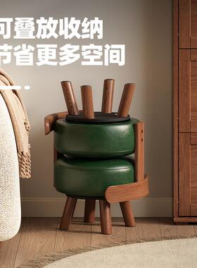 谋生旋转小凳子家实用矮儿板凳椅子客厅背木沙发XVZ凳圆凳童靠轻