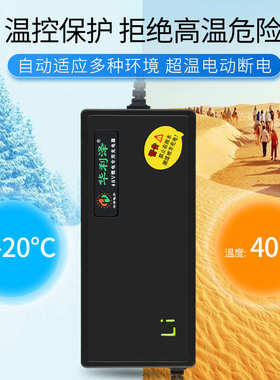 华利泽锂电池外卖平衡车充电器48V3A/36V2A/24V滑板车独轮车哈雷
