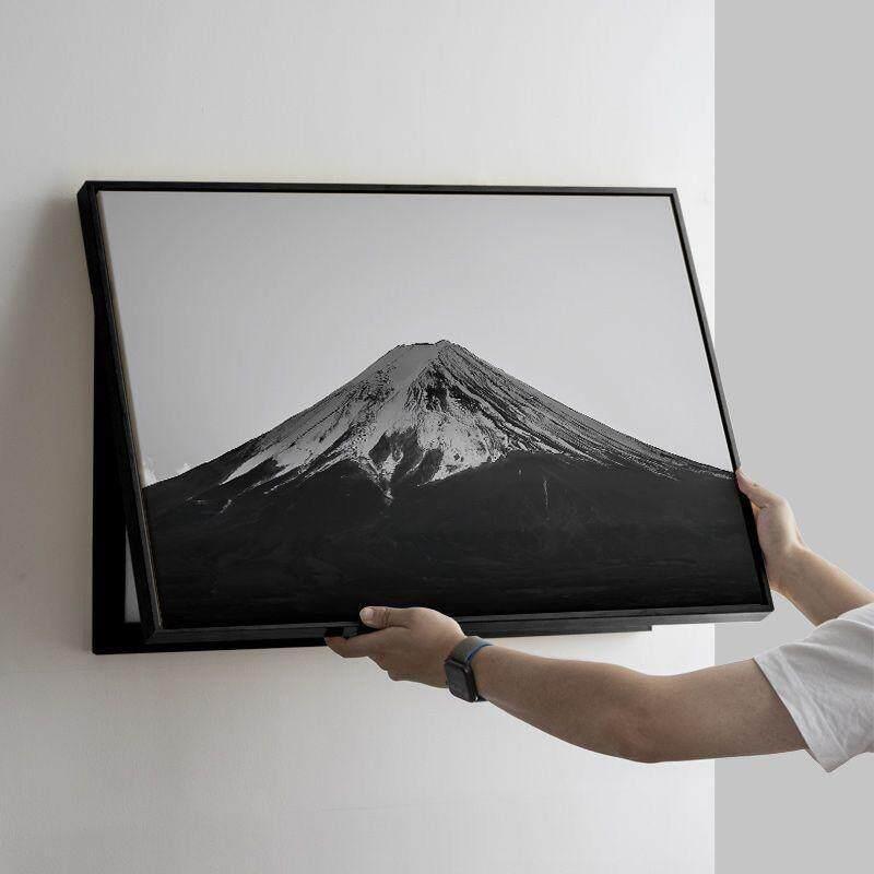 山水电表箱装饰画 画现代客厅轻奢配电箱遮挡挂画 画横款极简富士
