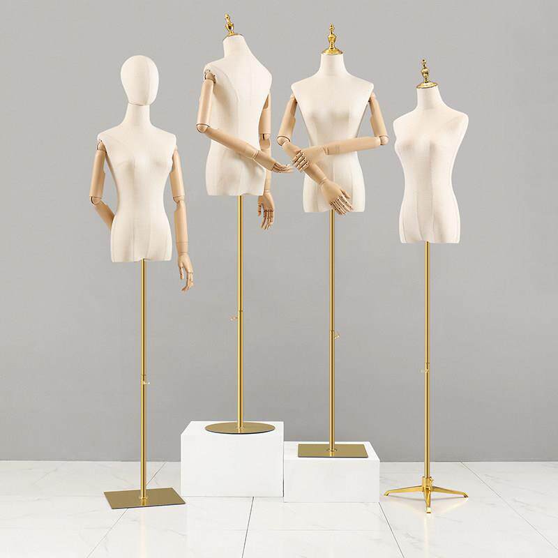 服装店模特道具女半身带头带手人台包布全身人偶展示婚纱模特架子