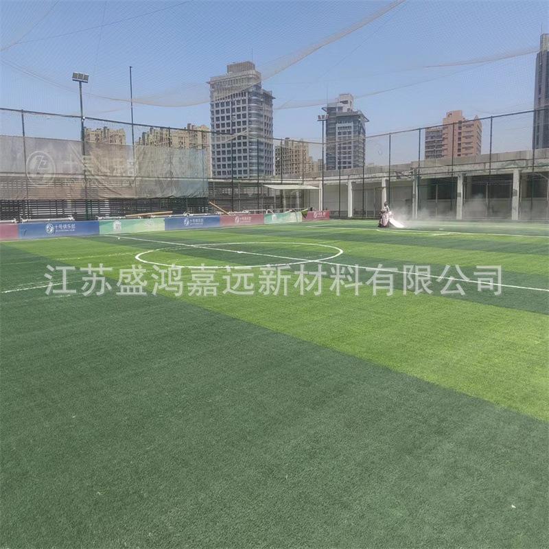 免填充足球场人造草坪仿真草皮室内足球五人制足球场户外楼顶草坪
