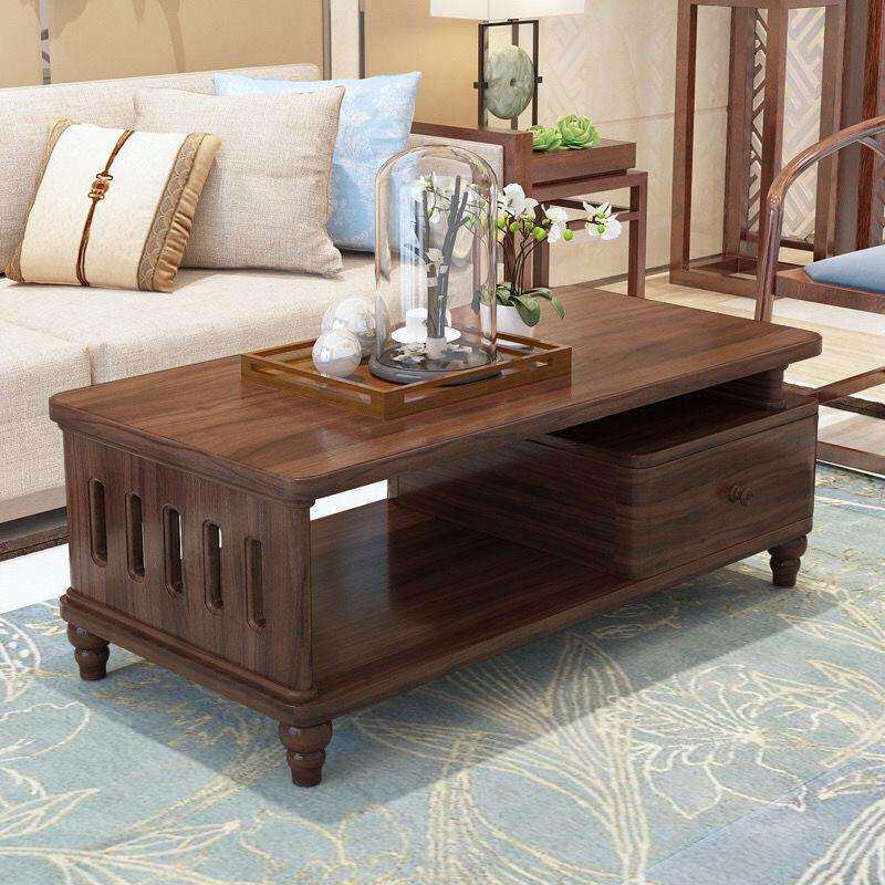 【简约时尚】简约实木茶几客厅家用餐桌电视柜组合北欧现代小户型