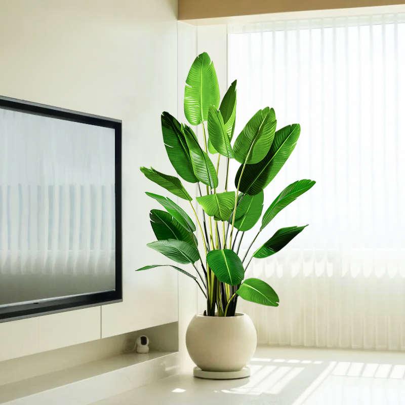仿生绿植旅人蕉仿真花盆栽假植物装饰室内客厅散尾葵仿真绿植摆件