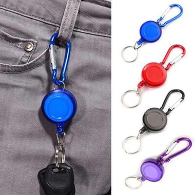 1PC Retractable Pull Keychain Badge Reel ID Lanyard Name Tag