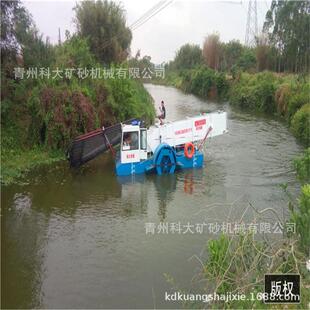 广理东河道水库水葫芦打捞KD-1500船收水草清设备 全割液压操 作