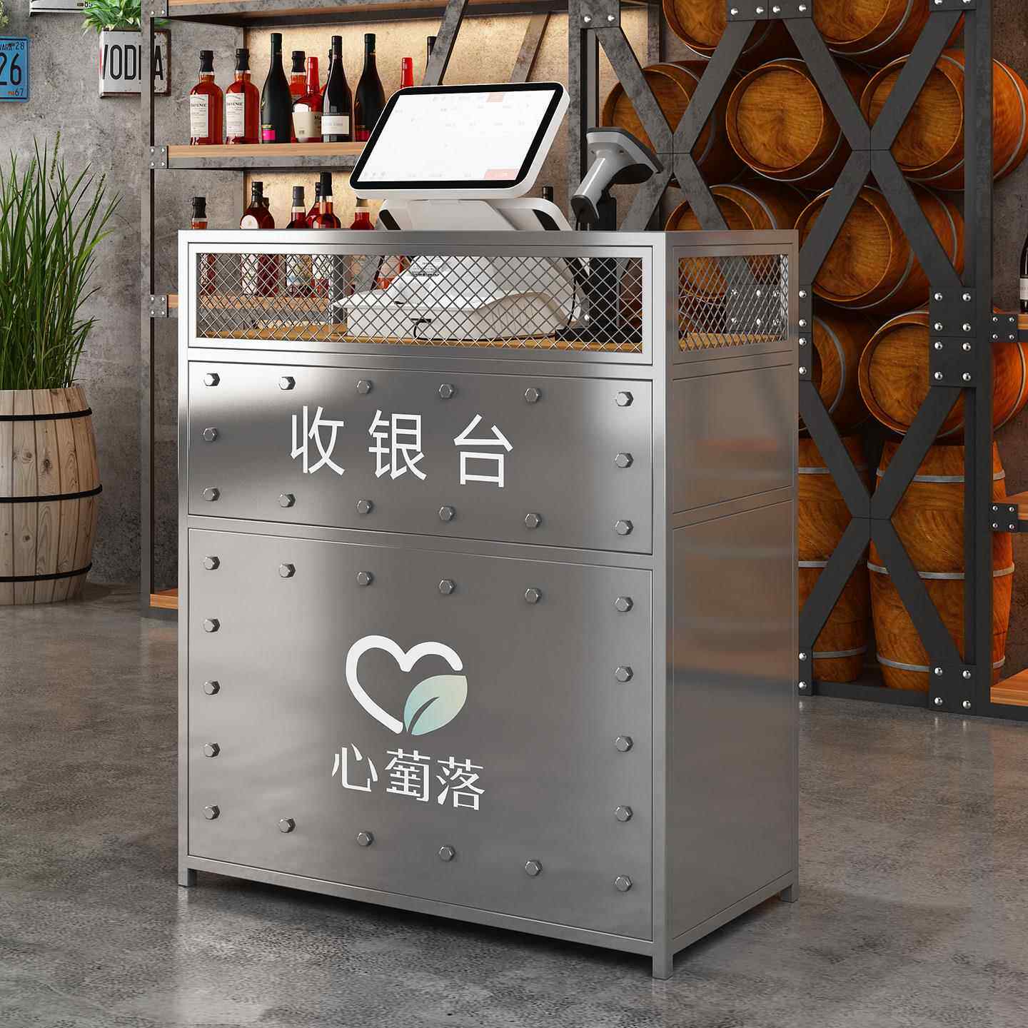 收银台吧台前台小型餐厅接待台奶茶店咖啡店商用接待餐饮店收银台