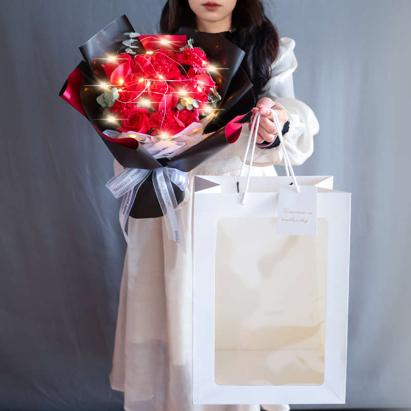 康乃馨妈妈蜜毕业干花闺花束生日礼物送季老师拍照满天星教师节