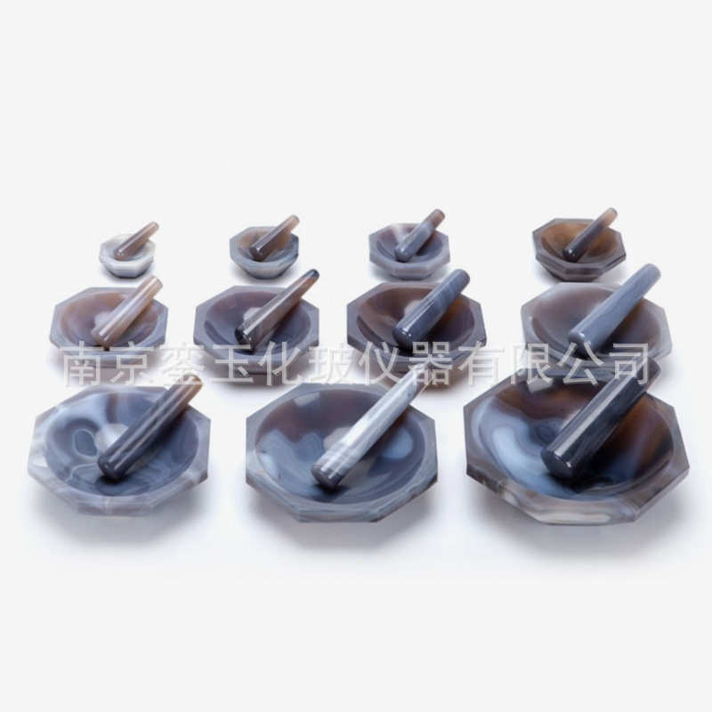 厂家供应天然玛瑙研钵棒乳钵抗耐磨研磨棒罐  研钵 玛瑙研钵