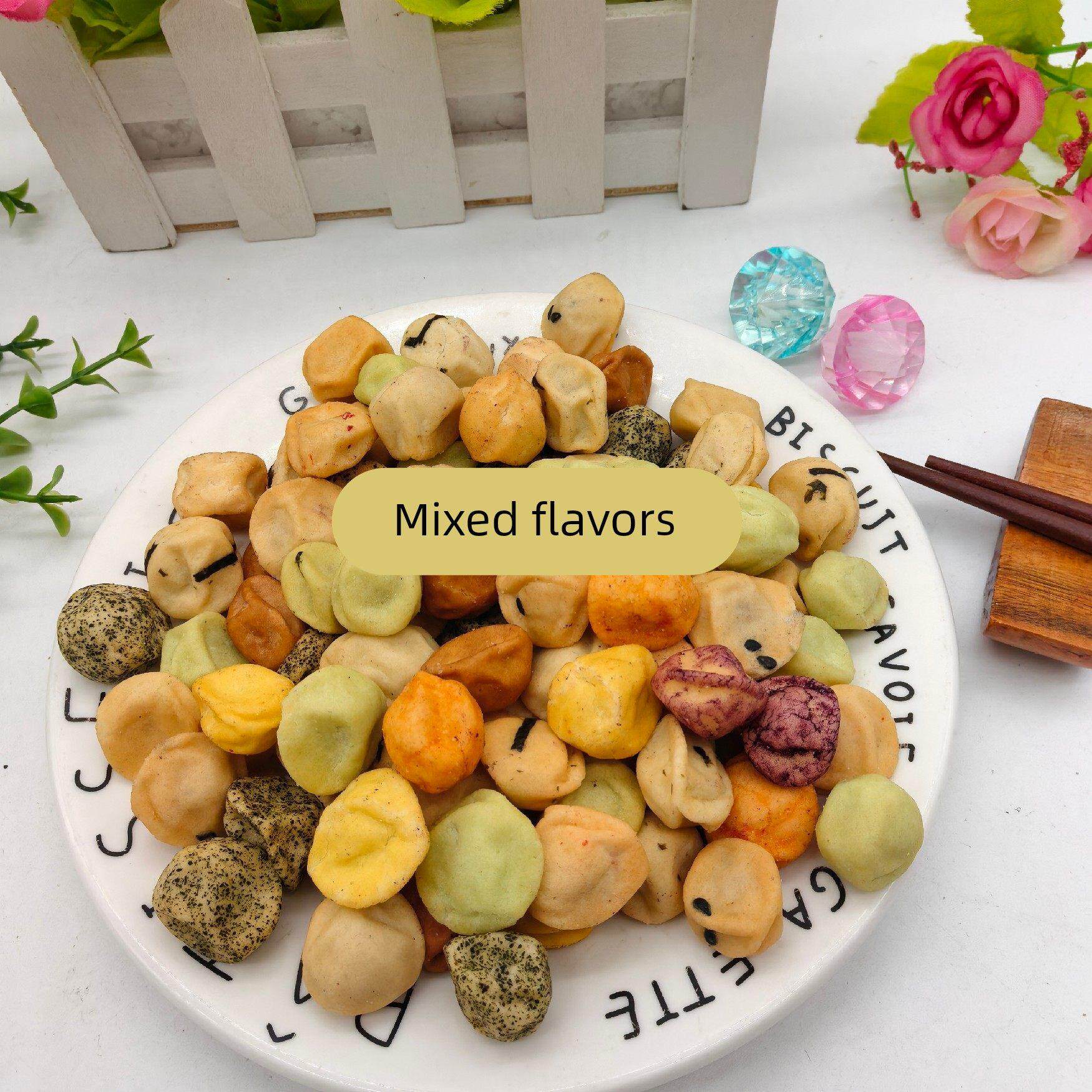 休闲风花生3月大连商场豆果嘣豆花生豆日本风味芥末怪味豆散装5