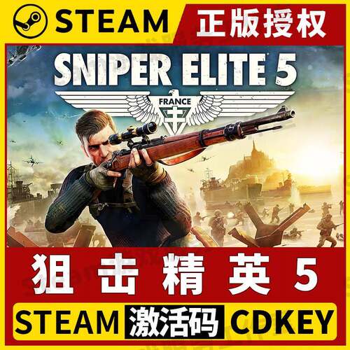 【狙击精英5 正版联机】Steam正版游戏授权国区CDK不限区激活码