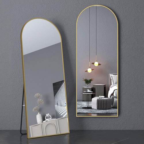 铝合金全身镜子壁挂穿衣镜粘贴家用试衣镜拱形落地镜服装店试衣镜