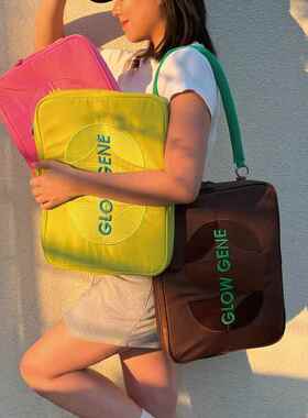 shanahs电脑包14寸单肩包女16寸笔记本防震防护包原创多用途手提通勤包包托特包