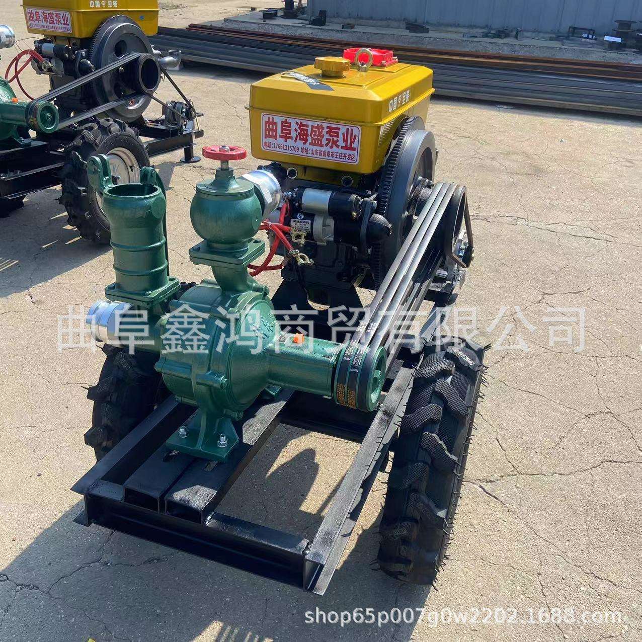 单缸水冷柴油机带3寸高压泵 进三寸出3寸 大面积喷灌泵