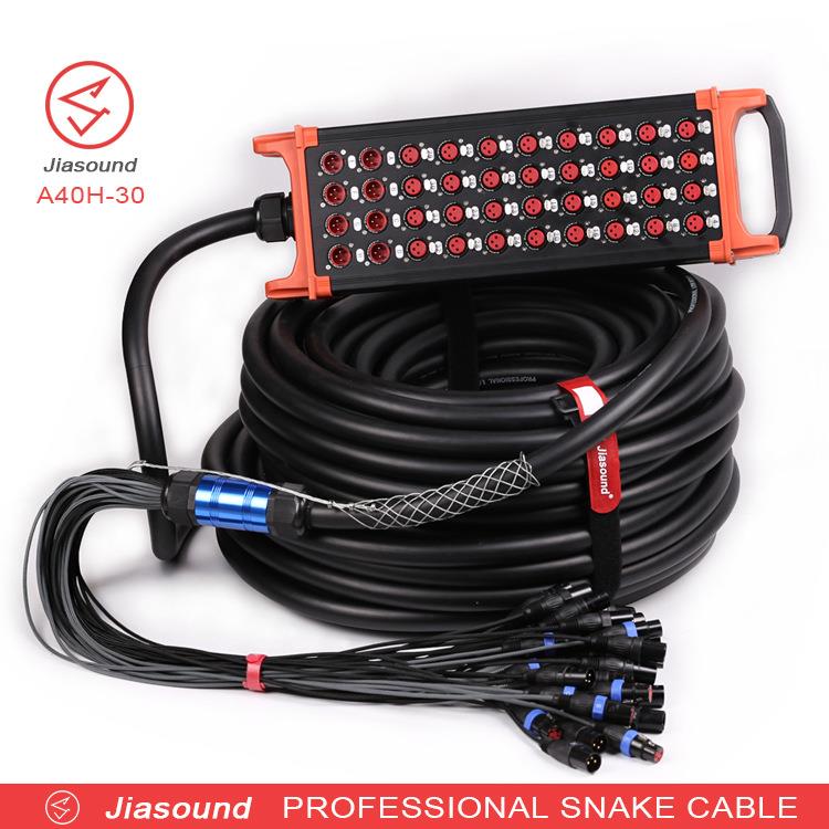 40路舞台电缆接线盒子30米/调音台音频信号缆线SnakeCable