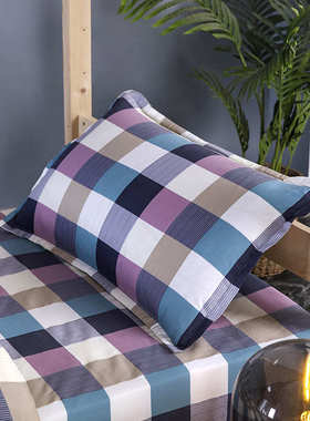 水洗棉枕套枕芯套一对装枕头套加厚学生宿舍枕皮家用45x70cm批发