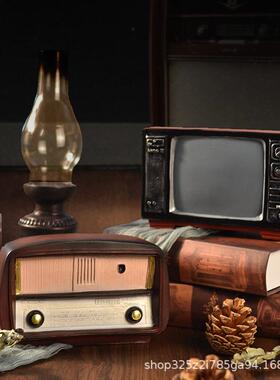 SYJ古音老式收机怀旧复老物件装摆件家居用品客厅咖啡店饰艺术小