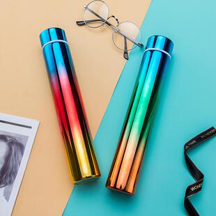 细长款保温杯大容量水杯便携不锈钢保温杯细长个性创意户外水杯