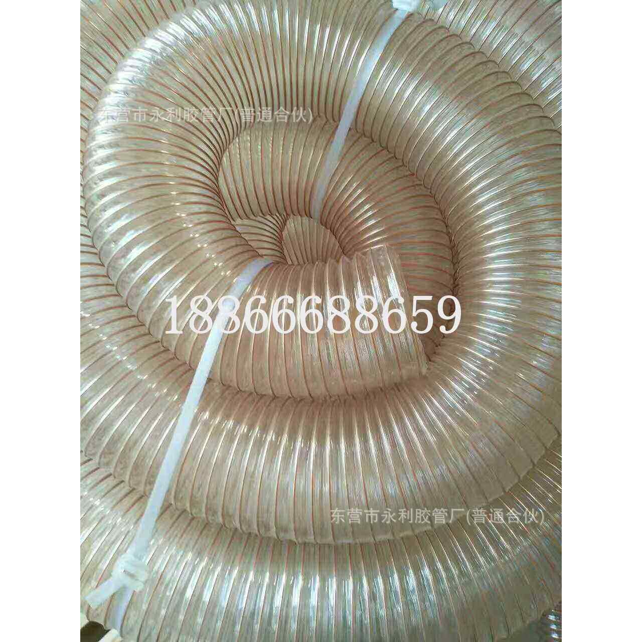 P钢丝伸缩软管透防静电木工机械吸尘聚通风管明USXB氨酯风管