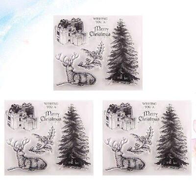 3pcs Stamp Sheets Transparent Clear Seal Decorative