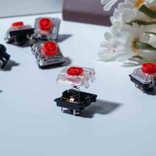 gateron佳达隆静音矮红轴线性手感矮薄机械键盘开关配件