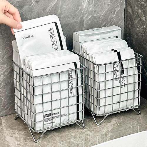 Creative Iron Storage Basket for Office and Dormitory, Large