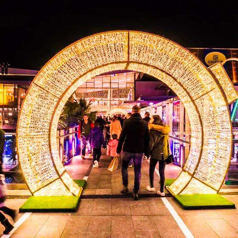 LED拱门造型灯户外草坪装饰景观灯光节文旅夜游美食节艺术灯光秀