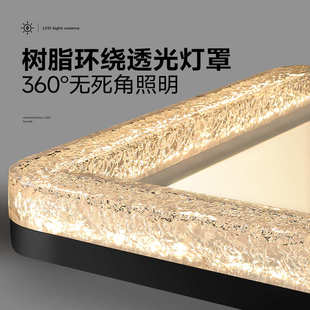 2025新款 极简客厅主灯 高级感轻奢大气树脂客厅吸顶灯现代简约意式