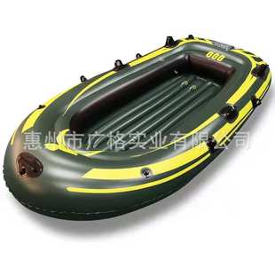 户外便携式充气皮划艇双人充气船钓鱼船可折叠三人漂流船加厚船