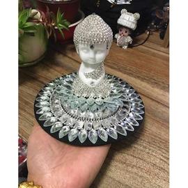 如来佛像莲花香水座汽车水晶摆件饰品配件DIY手工贴钻材料包