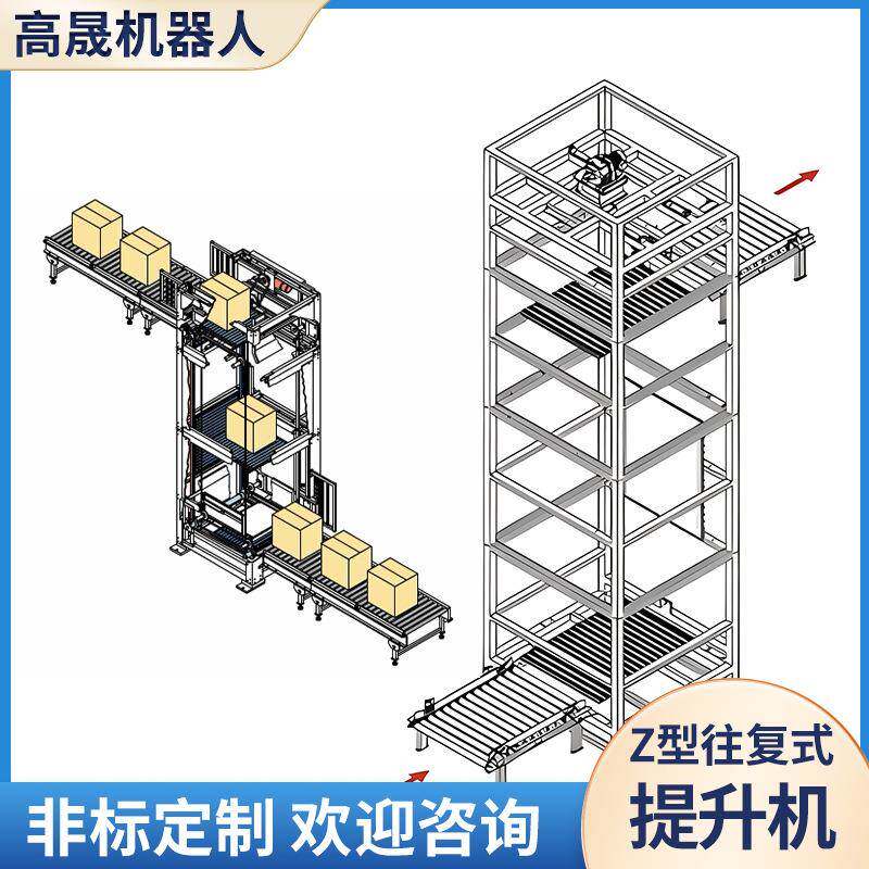 型往复式大型货物垂直升降输送机流水线货物大载重托盘提升机