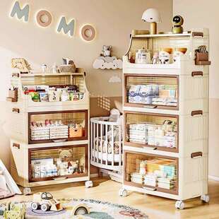 书架落地置物架可移动家用客厅一体靠墙储物柜免安装学生儿童书柜