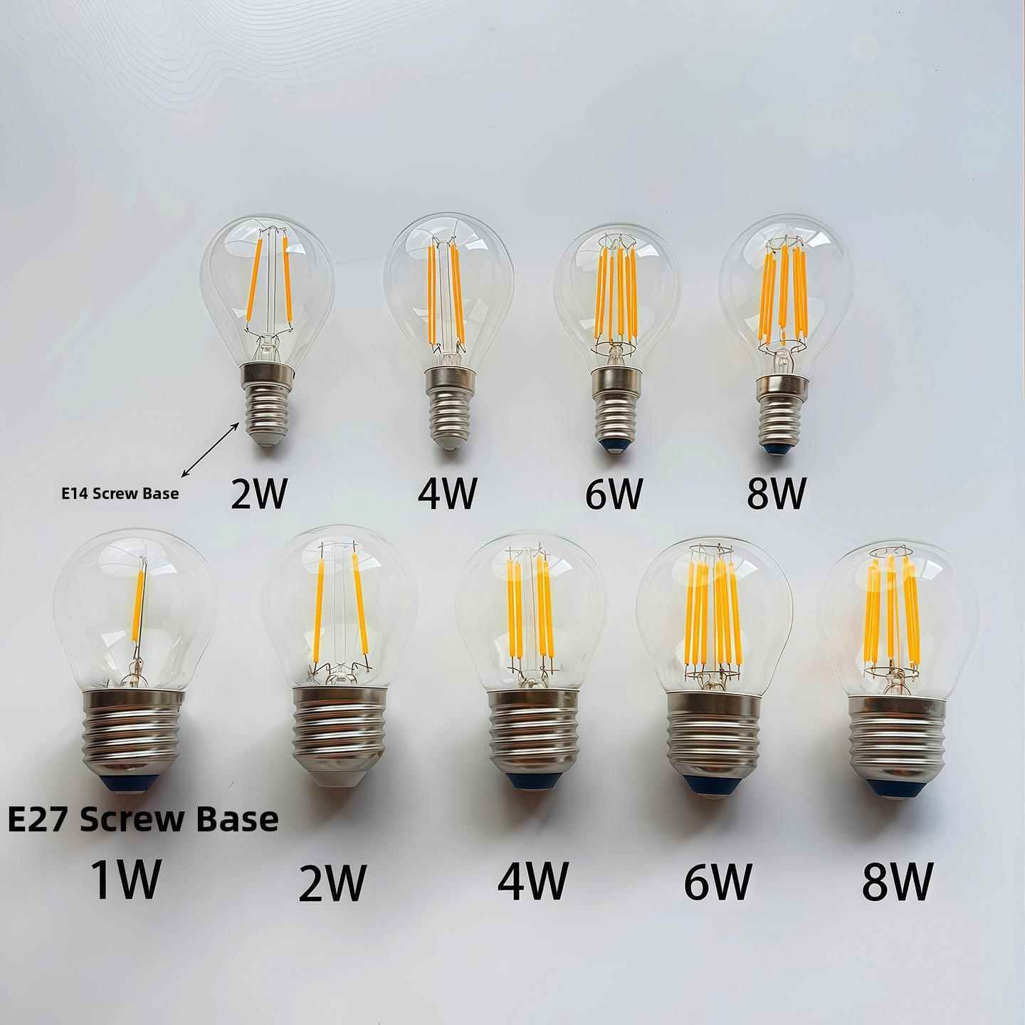 led覆古球泡灯爱迪生覆古1w4w8w小球泡G45节能室内e27e14螺口灯泡