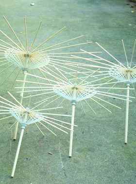 油纸伞diy材料包伞架配套伞骨纯手工制作古风汉服伞配件楠竹伞条