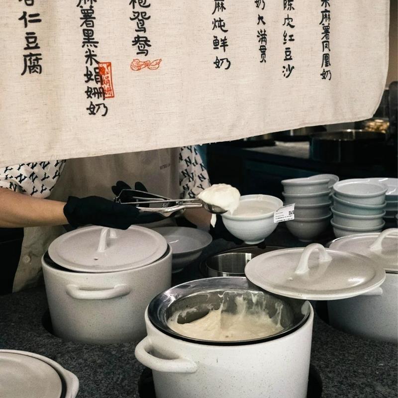 新中式糖水铺子熬煮煲白色砂锅燃气明火专用陶瓷锅大号炖汤耐干
